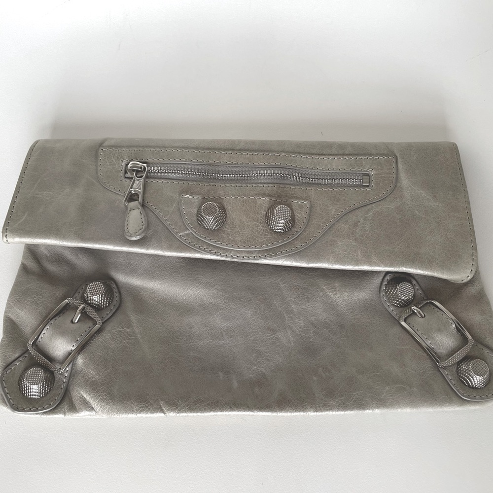 Balenciaga Leather Clutch.